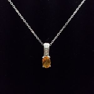 Brazilian Citrine Drop w/ Sterling Silver